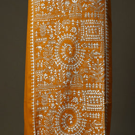 Bengal kantha hand embroidered cotton unstitched kurta