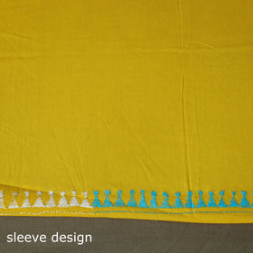 Bengal kantha hand embroidered cotton unstitched kurta