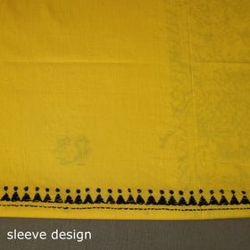 Bengal kantha hand embroidered cotton unstitched kurta