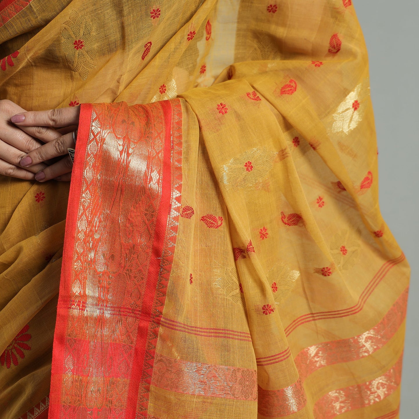  Bengal Pure Cotton Zari Tant Handloom Saree 65 