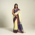 Buy Yellow Bengal Woven Border Handloom Cotton Saree