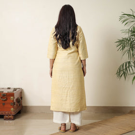 Bhagalpuri Handwoven Desi Tussar Silk Straight Kurta for Women