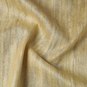 Yellow Bhagalpuri Handwoven Pure Desi Tussar Silk Fabric