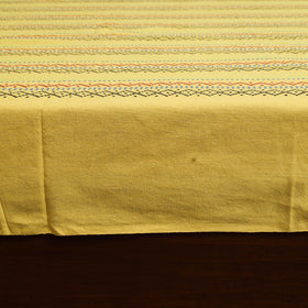 Bijnor pure handloom cotton double bed sheet (108 x 90 in)