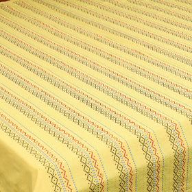 Bijnor pure handloom cotton double bed sheet (108 x 90 in)