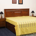 Bijnor pure handloom cotton double bed sheet (108 x 90 in)
