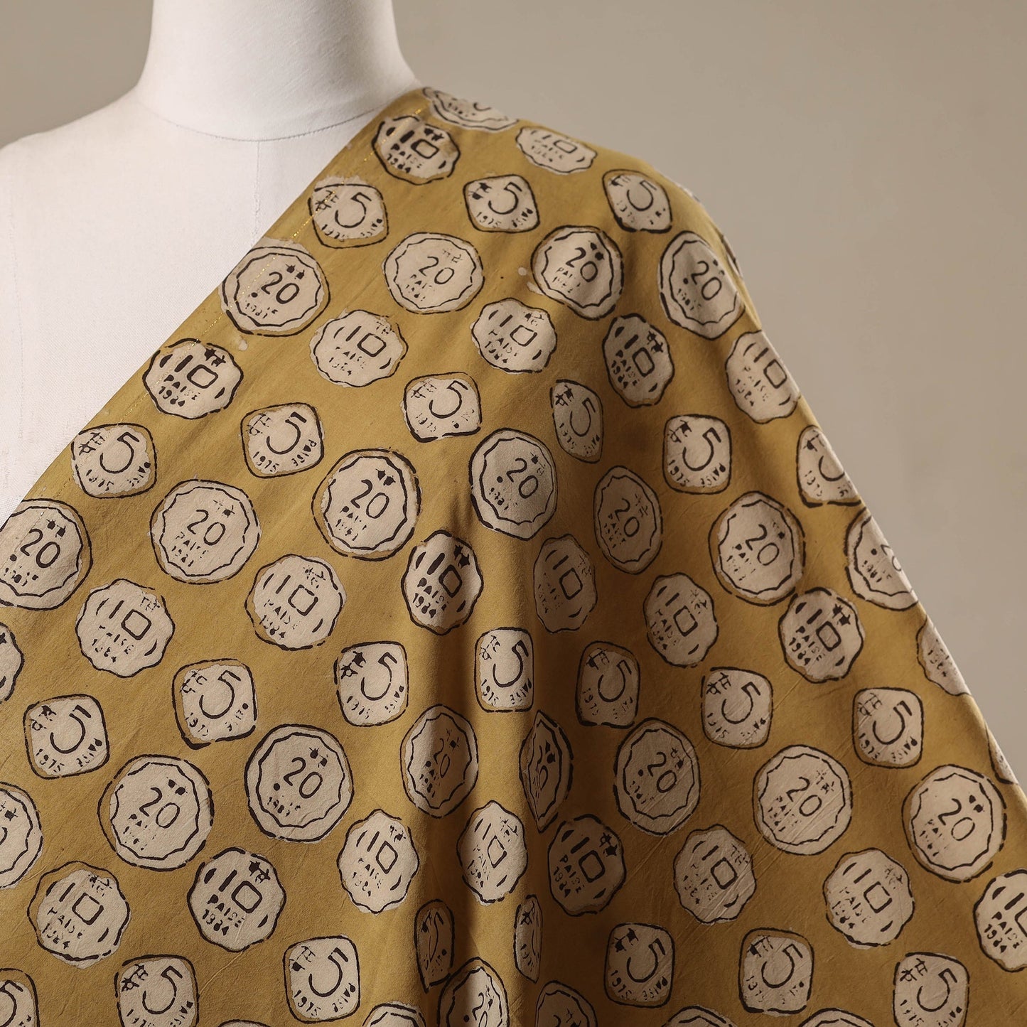 Bindaas cotton natural dyed fabric 07 - handcrafted