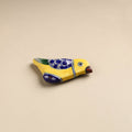 Yellow Bird Original Blue Pottery Ceramic Fridge Magnet 