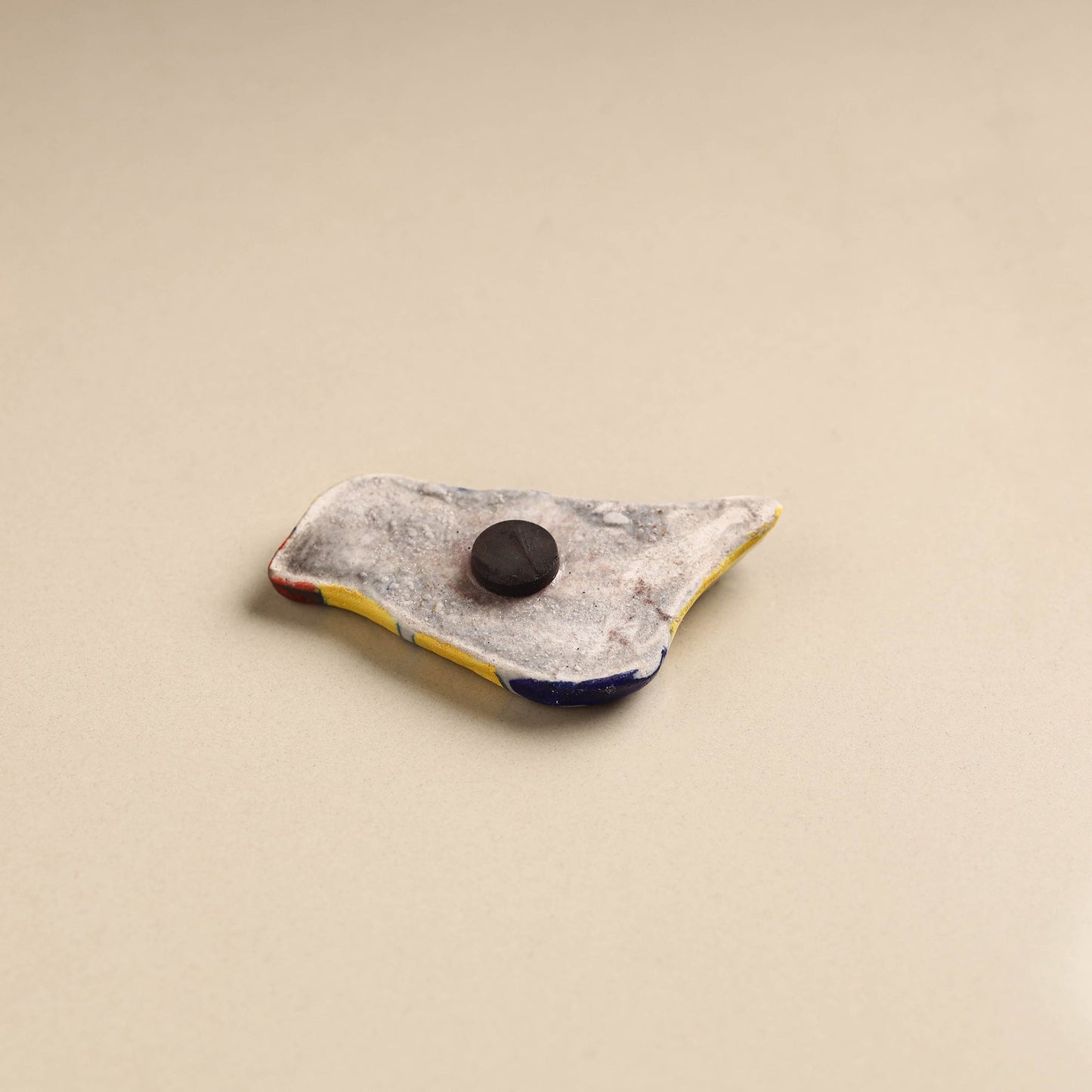 Yellow Bird Original Blue Pottery Ceramic Fridge Magnet 