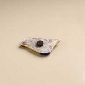 Yellow Bird Original Blue Pottery Ceramic Fridge Magnet 