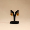 Bishnupur handpainted flower shape terracotta earrings 150