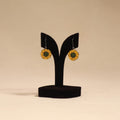 Bishnupur handpainted flower shape terracotta earrings 96