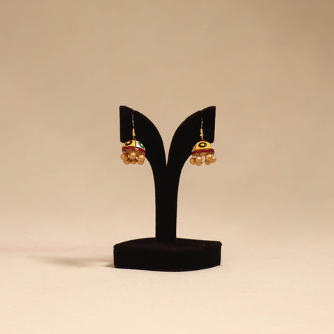 Bishnupur handpainted terracotta jhumki earrings 47