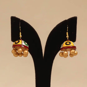 Bishnupur handpainted terracotta jhumki earrings 47