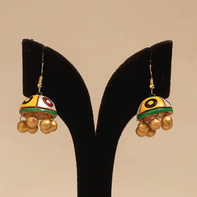 Bishnupur handpainted terracotta jhumki earrings 48