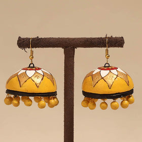Bishnupur handpainted terracotta jhumki earrings 91