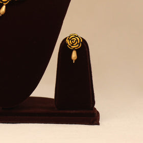 Bishnupur handpainted terracotta necklace set 27