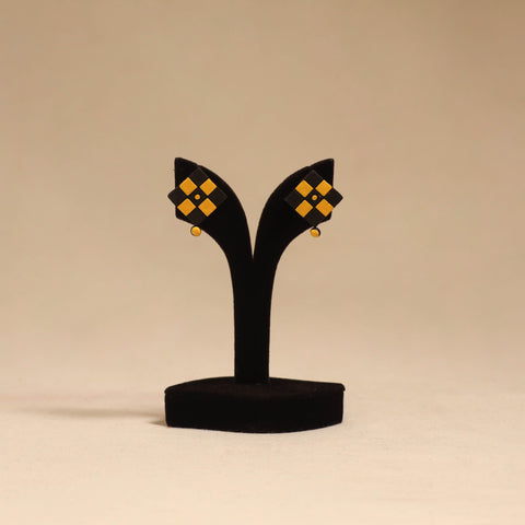 Bishnupur handpainted terracotta stud earrings 169