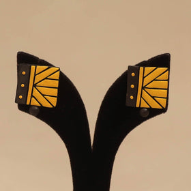 Bishnupur handpainted terracotta stud earrings 170