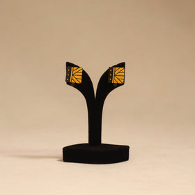 Bishnupur handpainted terracotta stud earrings 170