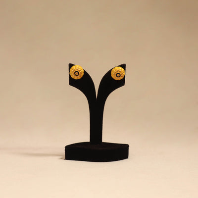 Bishnupur handpainted terracotta stud earrings 43