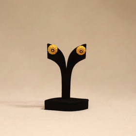 Bishnupur handpainted terracotta stud earrings 43