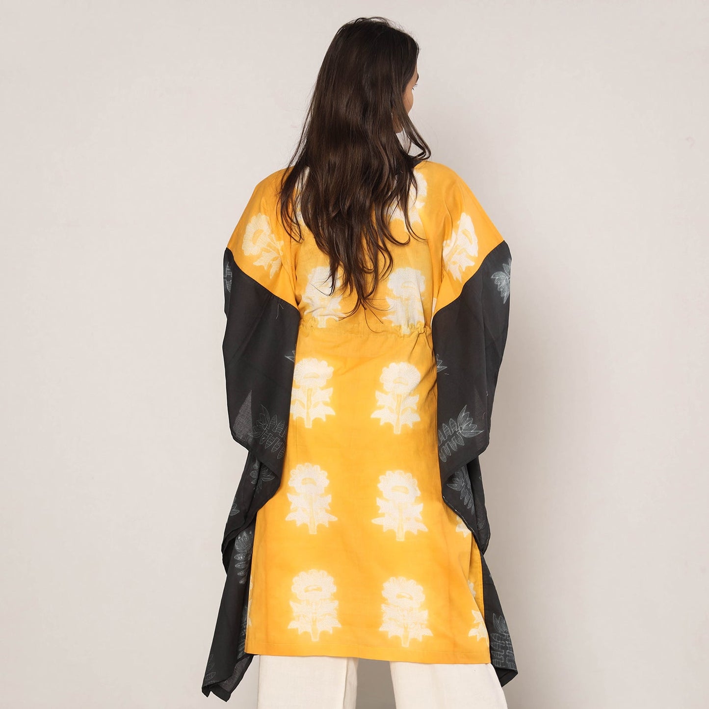  Shibori Tie-Dye Cotton Kaftan Dress (Medium) Online at iTokri.com