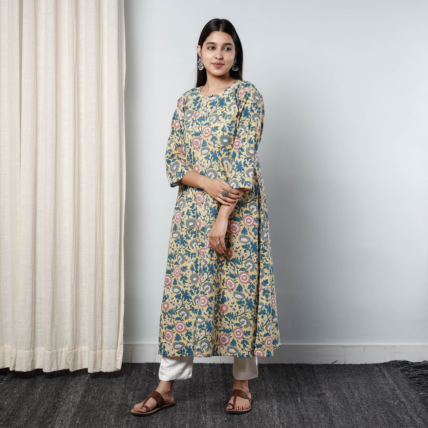  Sanganeri Block Printed Kurta