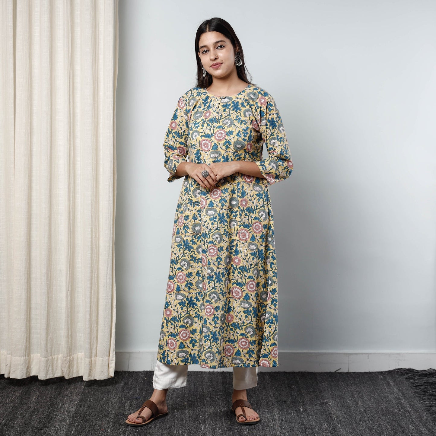  Sanganeri Block Printed Kurta