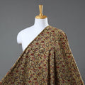  Yellow Block Print Cotton Pedana Kalamkari Fabric