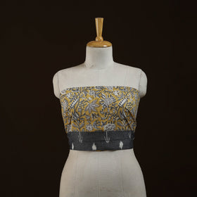 Block print cotton sanganeri blouse piece 02 - handcrafted