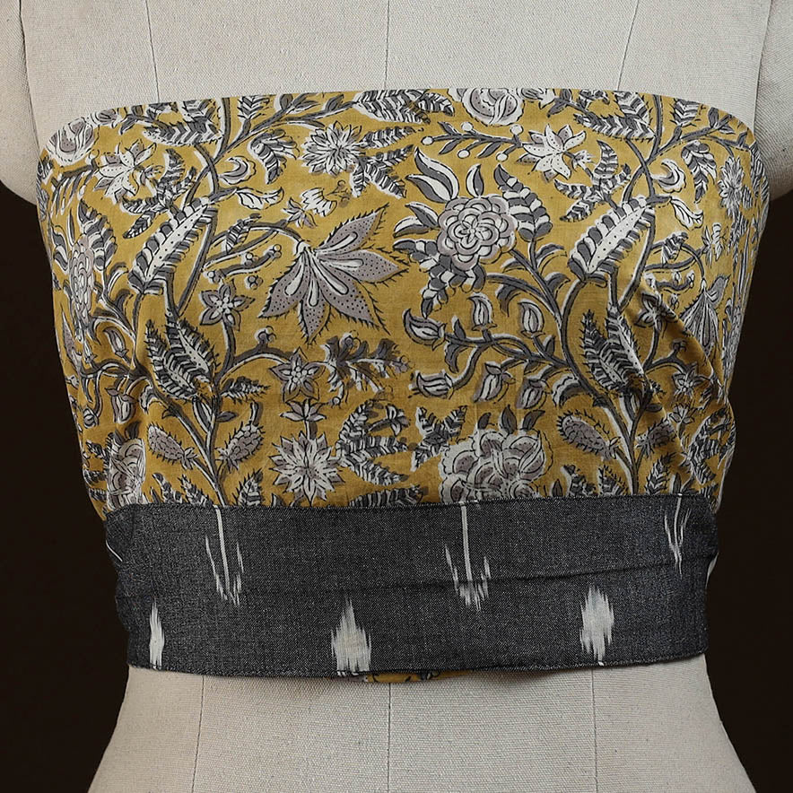 Block print cotton sanganeri blouse piece 02 - handcrafted