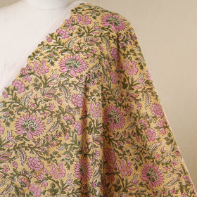 Yellow - cotton sanganeri fabric 09 - handcrafted