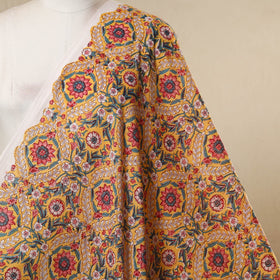 Yellow - cotton sanganeri fabric 33 - handcrafted