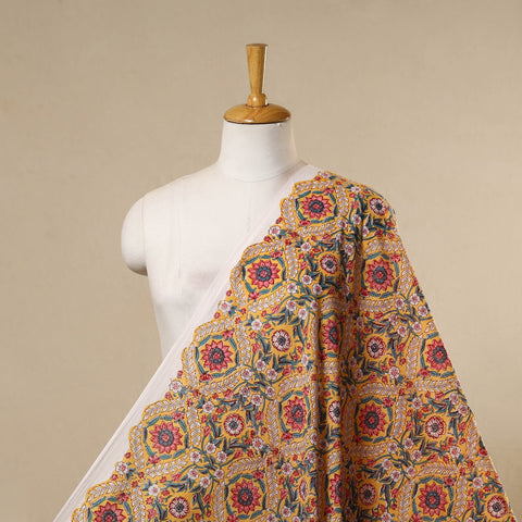 Yellow - cotton sanganeri fabric 33 - handcrafted