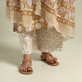 Buy Yellow Block Print Cotton Sanganeri Kurta Set