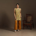 Yellow - cotton short sanganeri kurta 12 - handcrafted