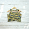 Yellow Block Print Cotton Stitched Ajrakh Blouse 