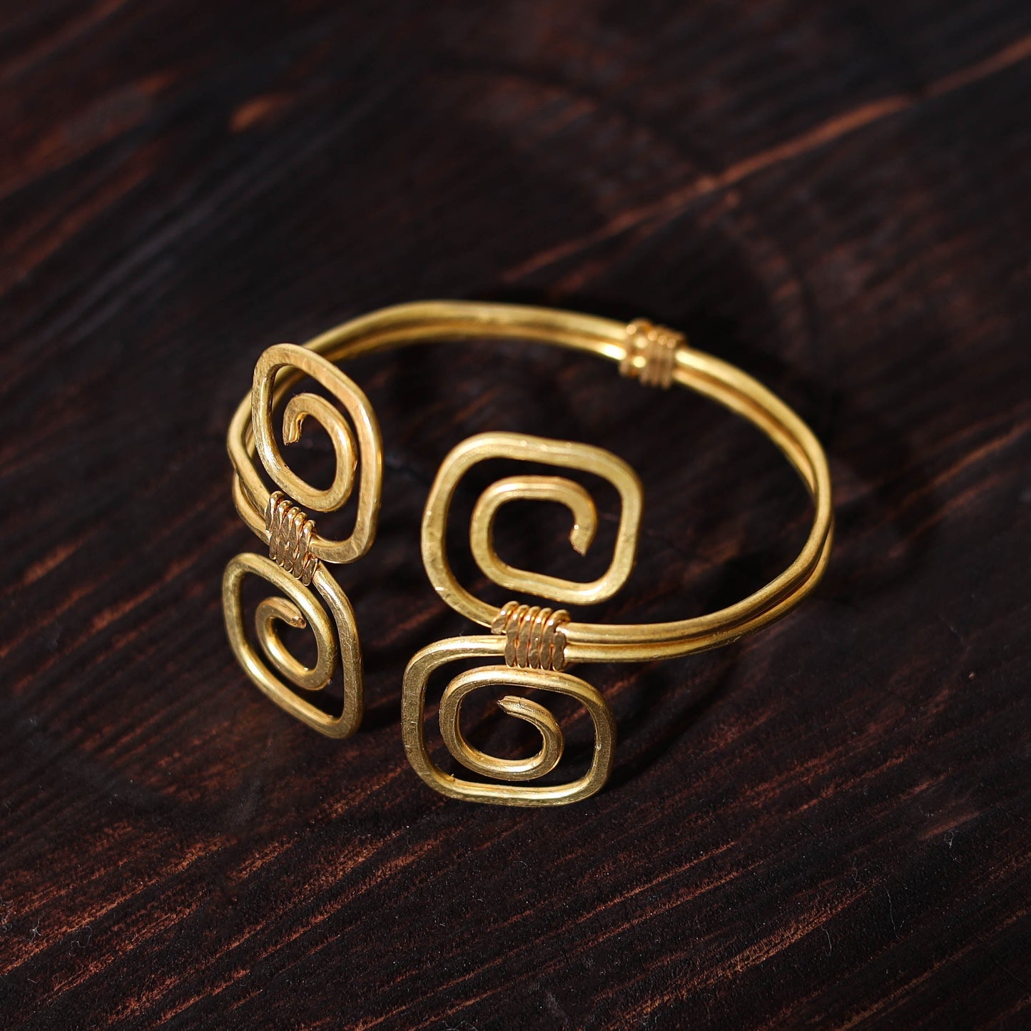Buy Brass Metal Handcrafted Dokra Bracelet (Adjustable)