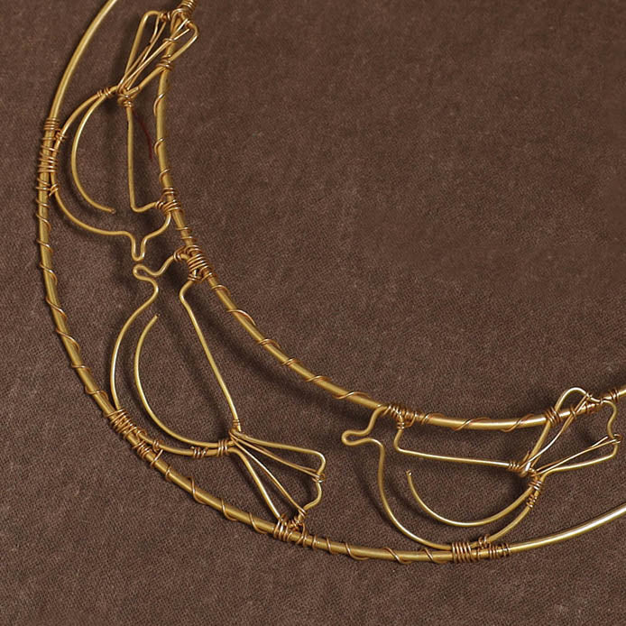 Brass metal handcrafted choker necklace 144