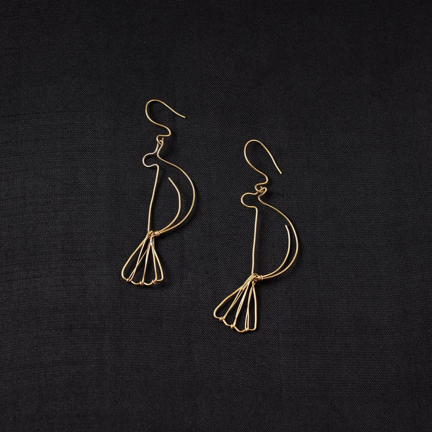 Brass metal handcrafted dokra earrings by asalkaar