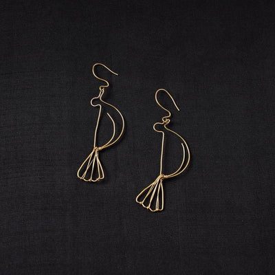 Brass metal handcrafted dokra earrings by asalkaar