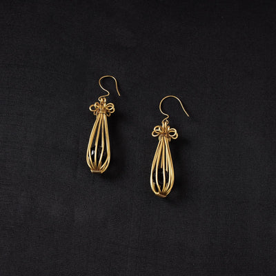 Brass metal handcrafted dokra earrings by asalkaar
