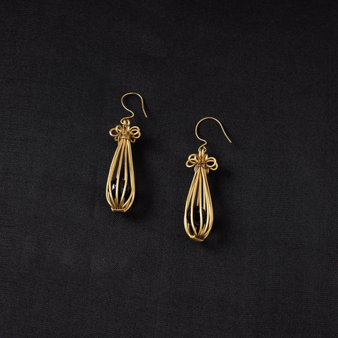Brass metal handcrafted dokra earrings by asalkaar