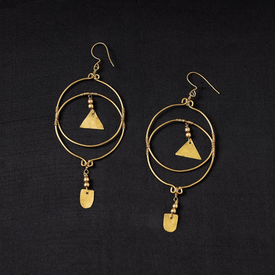 Brass metal handcrafted dokra earrings by asalkaar
