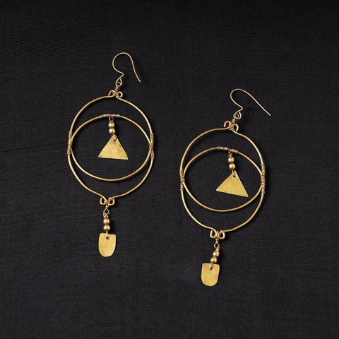 Brass metal handcrafted dokra earrings by asalkaar