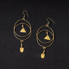 Brass metal handcrafted dokra earrings by asalkaar