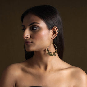 Brass metal handcrafted dokra earrings by asalkaar