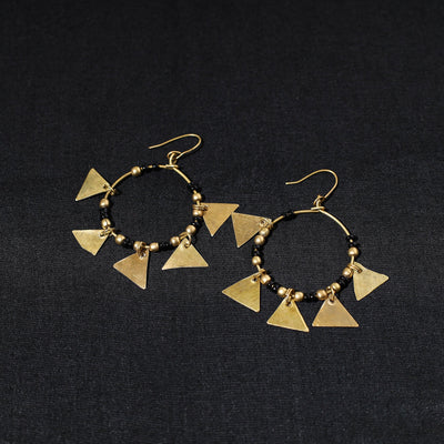 Brass metal handcrafted dokra earrings by asalkaar