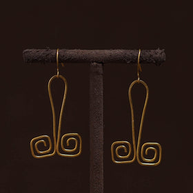 Brass metal handcrafted earrings 23